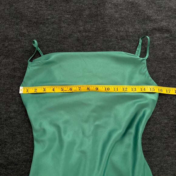 MAJORELLE LAURENA GREEN SATIN MINI DRESS WOMEN SIZE XS - Picture 12 of 16